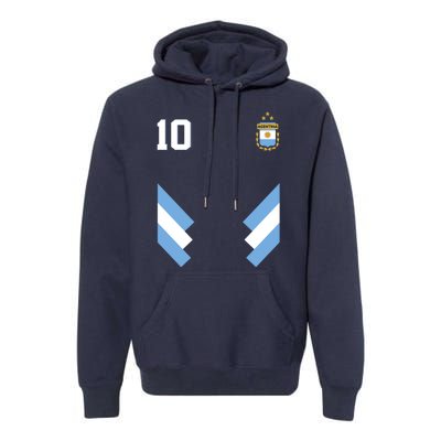 Pro Soccer Specialists Lionel #10 Argentina Jersey Soccer Premium Hoodie