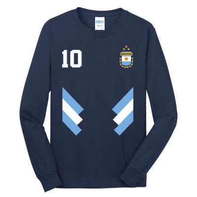 Pro Soccer Specialists Lionel #10 Argentina Jersey Soccer Tall Long Sleeve T-Shirt