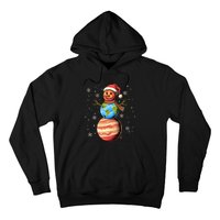 Planets Snowman Space Funny Christmas Astronomy Hoodie