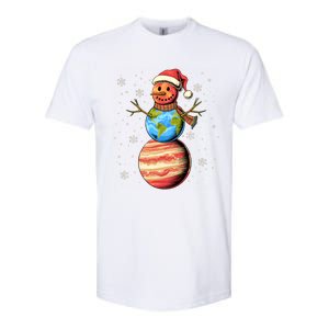 Planets Snowman Space Funny Christmas Astronomy Softstyle CVC T-Shirt