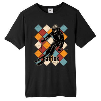 Patrick Skiing Slopes Vintage Skier Name Funny Gift Tall Fusion ChromaSoft Performance T-Shirt