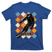 Patrick Skiing Slopes Vintage Skier Name Funny Gift T-Shirt