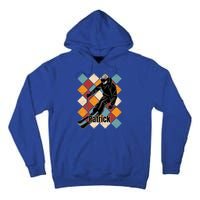 Patrick Skiing Slopes Vintage Skier Name Funny Gift Tall Hoodie