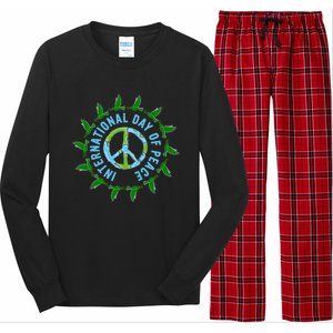 Peace Sign Symbol Peace Ll Peace And Love We Need Peace Funny Gift Long Sleeve Pajama Set