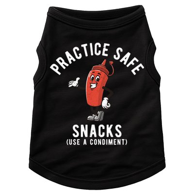 Practice Safe Snacks Use A Condiment Funny Offensive Doggie Tank