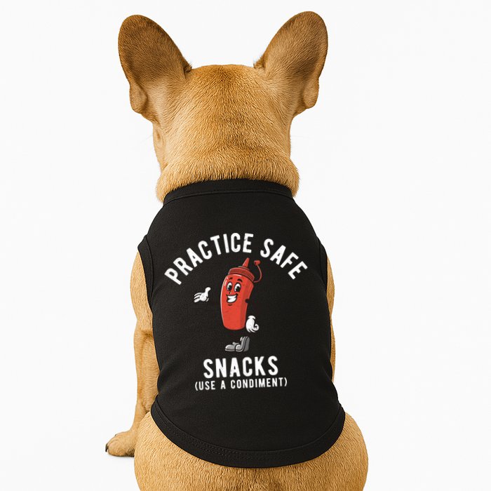 Practice Safe Snacks Use A Condiment Funny Offensive Doggie Tank