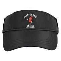 Practice Safe Snacks Use A Condiment Funny Offensive Adult Drive Performance Visor