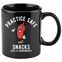 Practice Safe Snacks Use A Condiment Funny Offensive 11oz C Handle Ceramic Mug
