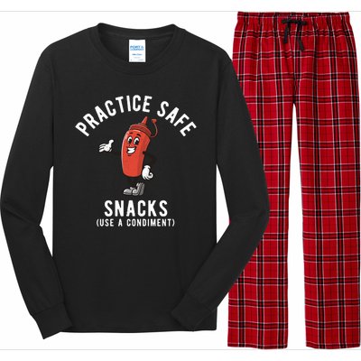 Practice Safe Snacks Use A Condiment Funny Offensive Long Sleeve Pajama Set