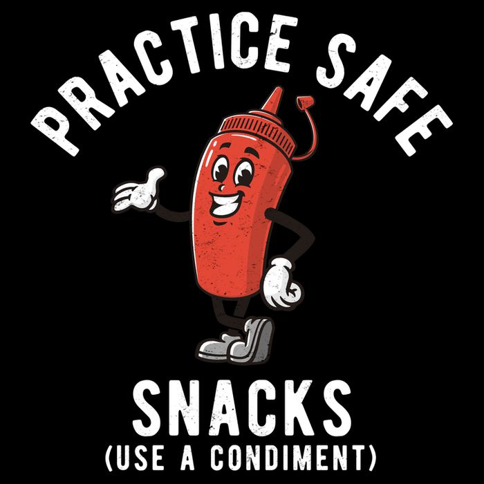 Practice Safe Snacks Use A Condiment Funny Offensive 16 in Basic Backpack