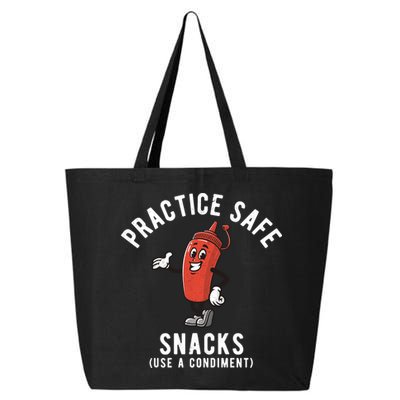 Practice Safe Snacks Use A Condiment Funny Offensive 25L Jumbo Tote