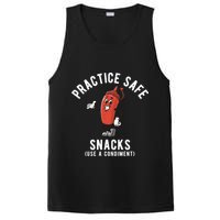 Practice Safe Snacks Use A Condiment Funny Offensive PosiCharge Competitor Tank