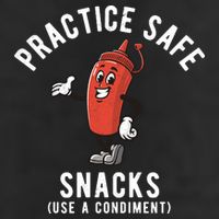 Practice Safe Snacks Use A Condiment Funny Offensive Golf Towel