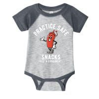 Practice Safe Snacks Use A Condiment Funny Offensive Infant Baby Jersey Bodysuit