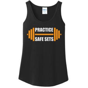 Practice Safe Sets Funny Weightlifting Ladies Essential Tank