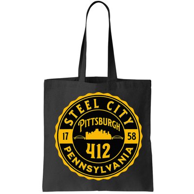 Pittsburgh Skyline Steel City 412 Pennsylvania Home Vintage Bag