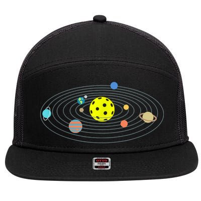 Pickleball Solar System 7 Panel Mesh Trucker Snapback Hat
