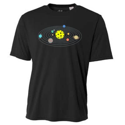 Pickleball Solar System Cooling Performance Crew T-Shirt