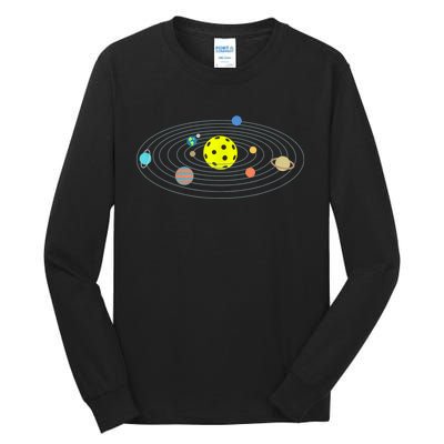 Pickleball Solar System Tall Long Sleeve T-Shirt