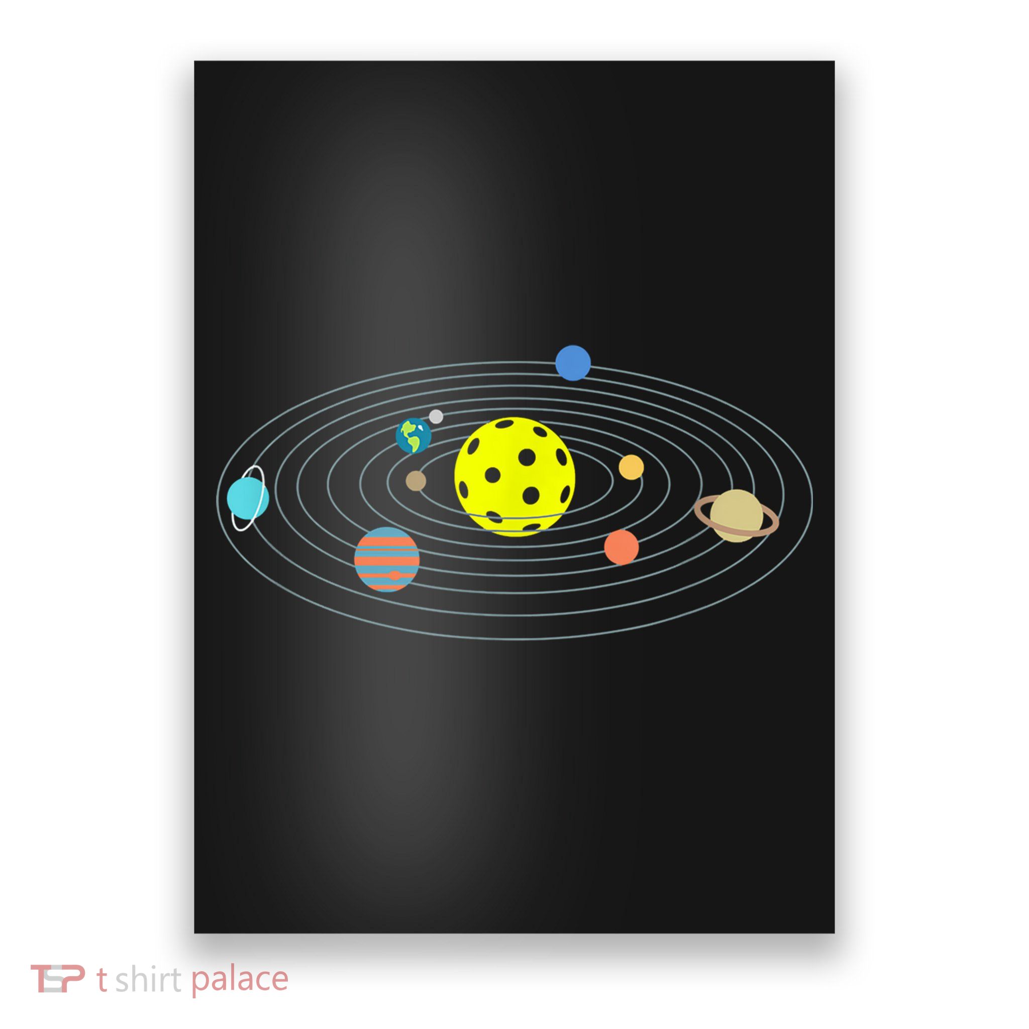 Pickleball Solar System Poster