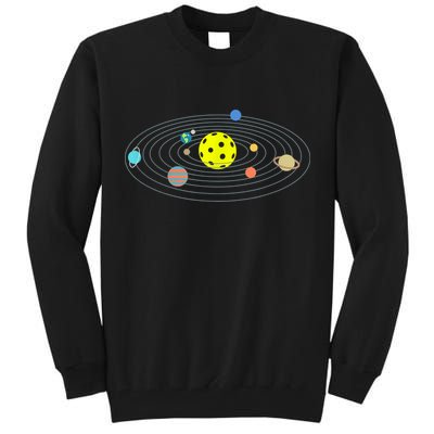 Pickleball Solar System Tall Sweatshirt