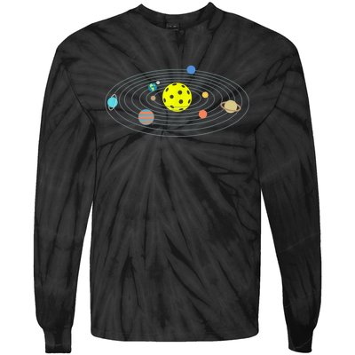 Pickleball Solar System Tie-Dye Long Sleeve Shirt