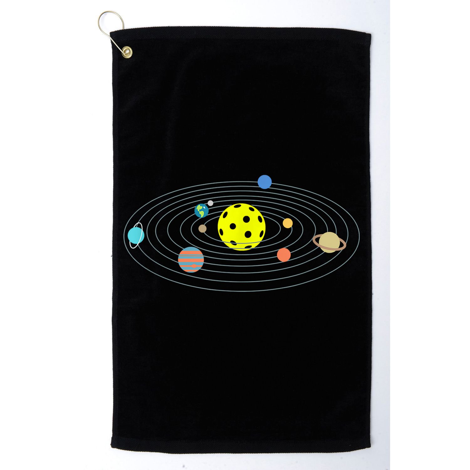 Pickleball Solar System Golf Towel