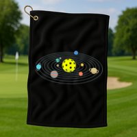 Pickleball Solar System Golf Towel