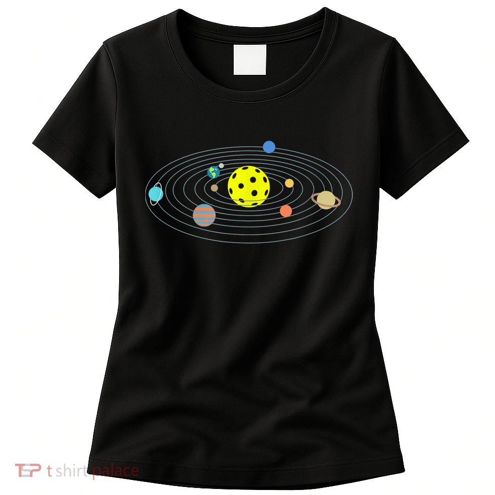 Pickleball Solar System Womens T-Shirt