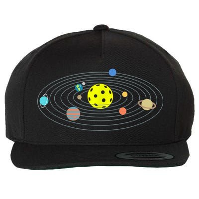 Pickleball Solar System Wool Snapback Cap