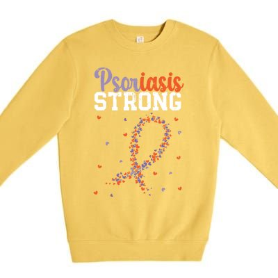 Psoriasis Strong Skin Disease Psoriasis Awareness Gift Premium Crewneck Sweatshirt