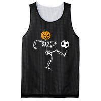 Pumpkin Skeleton Soccer Player Halloween Soccer Mesh Reversible Basketball Jersey Tank