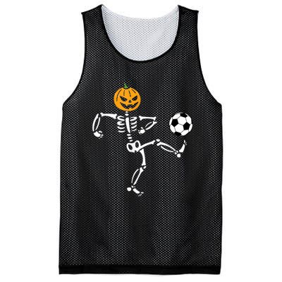 Pumpkin Skeleton Soccer Player Halloween Soccer Mesh Reversible Basketball Jersey Tank