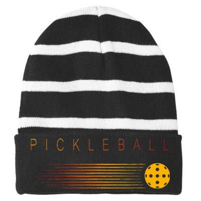 Pickleball Stylish Simple Pickleball Striped Beanie with Solid Band