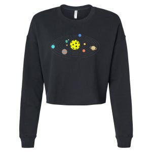 Pickleball Solar System Pickleball coach Cropped Pullover Crew