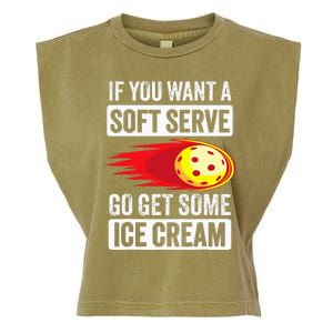 Pickleball Soft Serve Ice Cream Funny Pickleball Garment-Dyed Women's Muscle Tee