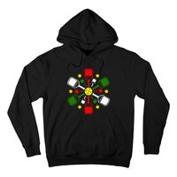 Pickleball Set Snowflake Merry Christmas Xmas Hoodie