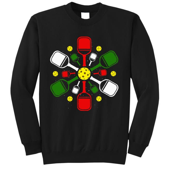 Pickleball Set Snowflake Merry Christmas Xmas Sweatshirt