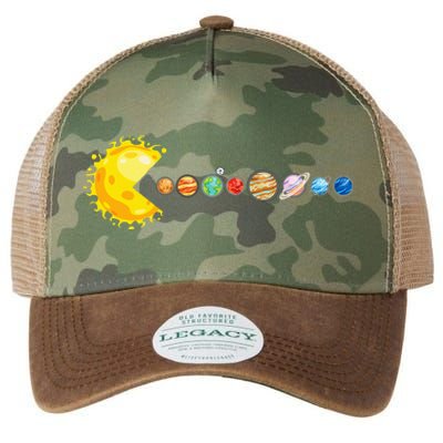 Planetary System Star Eating Planets Sun Funny Astronomy Legacy Tie Dye Trucker Hat