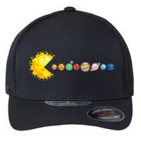 Planetary System Star Eating Planets Sun Funny Astronomy Flexfit Unipanel Trucker Cap