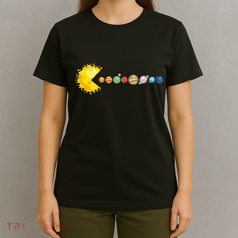 Planetary System Star Eating Planets Sun Funny Astronomy T-Shirt