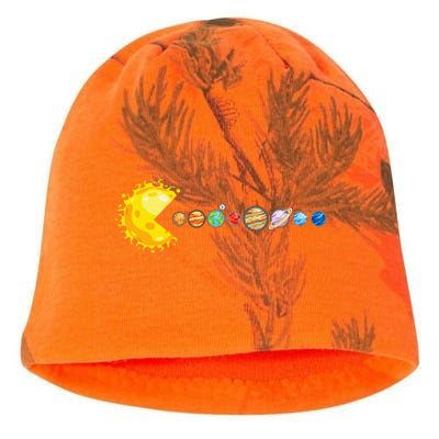 Planetary System Star Eating Planets Sun Funny Astronomy Kati - Camo Knit Beanie