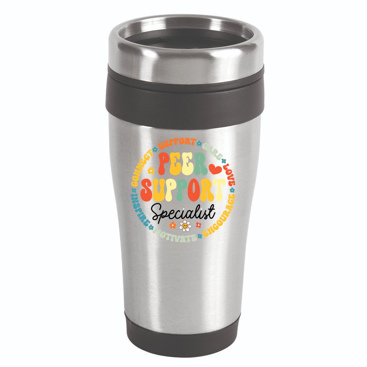 Peer Support Specialist Life Appreciation Week School 16oz Travel Tumbler