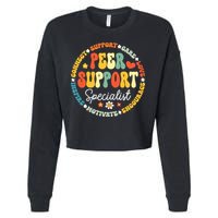 Peer Support Specialist Life Appreciation Week School Cropped Pullover Crew