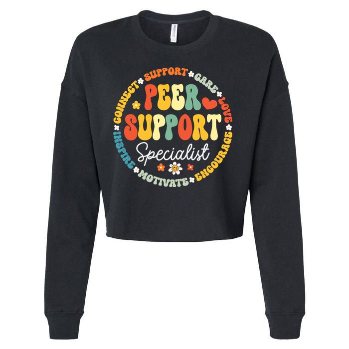 Peer Support Specialist Life Appreciation Week School Cropped Pullover Crew
