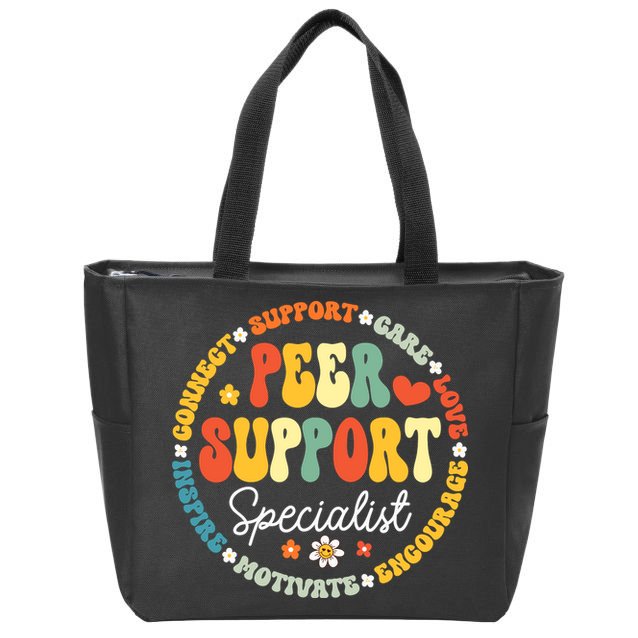 Peer Support Specialist Life Appreciation Week School Zip Tote Bag