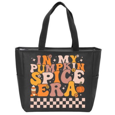 Pumpkin Spice Season Retro Fall Autumn Thanksgiving Vibes Zip Tote Bag