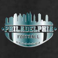 Philadelphia Skyline Shaped Into Football Cool Comfort Performance Bucket Hat