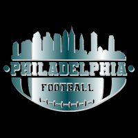 Philadelphia Skyline Shaped Into Football Womens T-Shirt