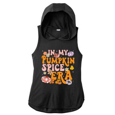 Pumpkin Spice Season Autumn Thanksgiving Humor Ladies PosiCharge Tri-Blend Wicking Draft Hoodie Tank